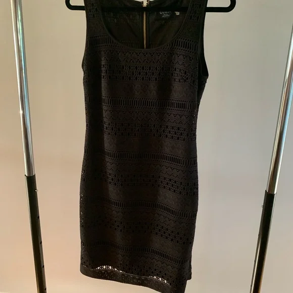 Guess | Dresses | Guess Black Mini Crochet Dress | Poshmark